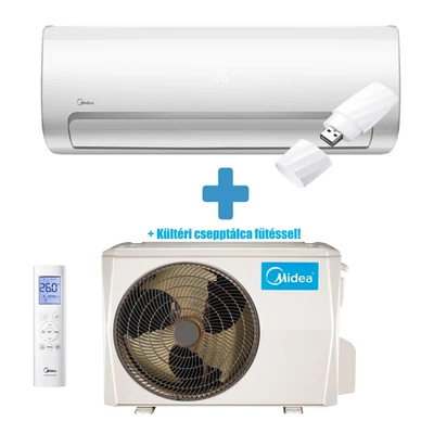 Midea Mission MB-12N8D6-SP oldalfali split klíma szett wifi csepptálca fűtés 3,5KW R32